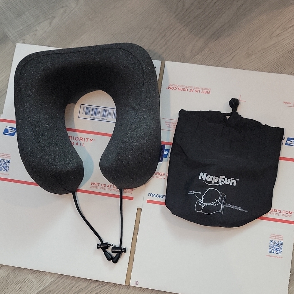 Napfun charcoal gray Travel Neck Pillow